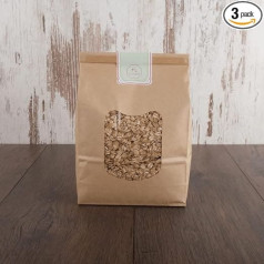 süssundclever.de® Органические ржаные хлопья из Германии, 3,0 кг (3 x 1,0 кг) Ржаные, без пластика и в экологически безопасной упаковке