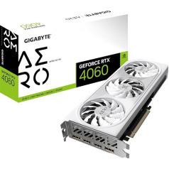 Gigabyte NVIDIA GeForce RTX 4060 Aero OC Graphics Card - 8GB GDDR6, 128-bit, PCI-E 4.0, 2550MHz Core Clock, 2x DP 1.4, 2x HDMI 2.1a, NVIDIA DLSS 3 - GV-N4060AERO OC-8GD