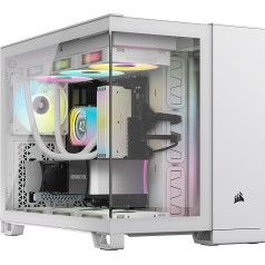Корпус для ПК CORSAIR iCUE Link 2500X RGB с закаленным стеклом mATX Mid-Tower Dual Chamber - 2x вентилятора CORSAIR RX120 RGB в комплекте - широкая гибкость охлаждения - обрат