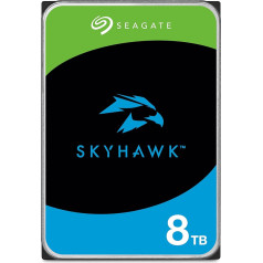 Внутренний жесткий диск Seagate SkyHawk ST8000VXZ10 8 ТБ, запись видео до 64 камер, 3,5 дюйма, 64 МБ кэш-памяти, SATA 6 ГБ/с, серебристый, FFP, включая 3 года службы 