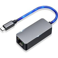 USB C к 2.5G Ethernet адаптер, XRR USB C LAN адаптер USB Type C к RJ45 Gigabit Ethernet адаптер кабель конвертер для Windows 10, 8.1, 8, 7, Vista, XP Mac OS 10.8-10.15
