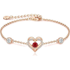 CDE женский браслет 925 стерлингового серебра сердце розовое золото подарок для нее камень рождения браслеты женщины ювелирные изделия рожд