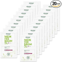 alkmene Mein Teebaum Oil Anti Impurities Mask 40 x 7 ml 100% Confirm Pimple Reduction - Natural Tea Tree Oil, Vegan & Climate Neutral - Face Mask for Blemished Skin Face Masks Against Pimples