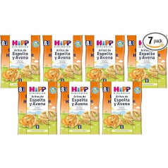 HiPP Organic Nibble Products Органические овсяные колечки из полбы, упаковка из 7 штук (7 х 30 г)