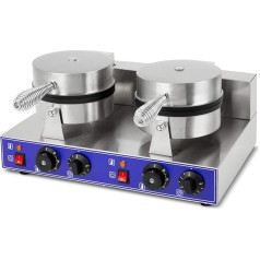 Вафельница vertes Belgian Waffle Maker Double Electric 2000 W Stainless Steel (2 x таймера по 5 мин, 2 x температуры 50-300 °C, плавная регулировка, 4 нескользящие резиновые ножк