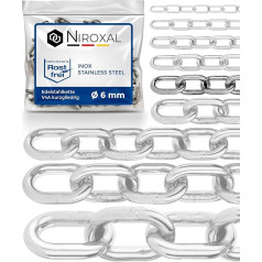 Цепь из нержавеющей стали NietFullThings - V4A - Короткие звенья - Много длин и диаметров - DIN 5685 - DIN 766 - Нержавеющая сталь - Ниро - Звенья цепи - Якорная 