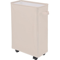 IHOMAGIC 40L Корзина для белья с колесами, складная корзина для белья с колесами, тонкая прямоугольная корзина для белья, мешок для хранения, кор
