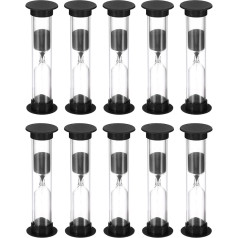 PATIKIL 3-минутный песочный таймер, 10 маленьких песочных часов с пластиковой крышкой, песочные часы обратного отсчета для игр, кухни, подарков 