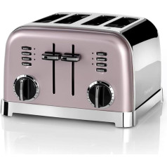 Тостер Cuisinart на 4 ломтика | Широкие слоты идеально подходят для толстого хлеба и бубликов | 6 уровней поджаривания плюс размораживание | Широ