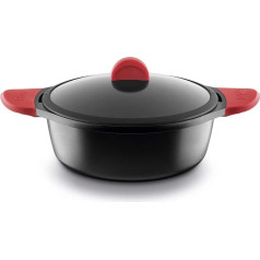 Castey Induction Tall Casserole Pan (Red) 20 см