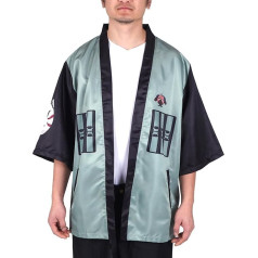 CoolChange Kakashi Hatake Kimono Jacket, Anime Haori Cape, Green, Sizes: S/M, L/XL