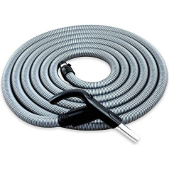 Шланг для центрального пылесоса CANEUS с выключателем - 7,5 м - Всасывающий шланг с рукояткой Ergo - Подключение к всасывающему блоку около 37 мм - А