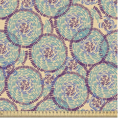 ABAKUHAUS Африканская ткань продается по метражу, богемные круги Groovy, плотно сотканная ткань для шитья, набивки, аксессуаров для дома, 3M (148 x 300 с
