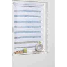 K-home Andorra Klemmfix Double Roller Blind No Drilling Required White 70 x 200 cm (W x L)
