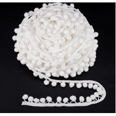 PH PandaHall 60FT Pom Poms Fringe Trim 13 мм круглые помпоны шар треугольник соединительные кисточки белая лента бахрома кисточка кружева для DIY ремесла шит