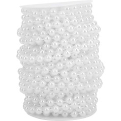 Жемчужная гирлянда 20 м жемчужная лента жемчужное ожерелье 10 мм искусственный жемчуг цепи для свадьбы дома партии DIY ремесло кулон украшени