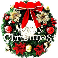 BESTOYARD Рождественский дверной венок Bauble Ornaments Christmas Decoration 30cm