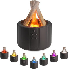 Аромадиффузор Ankrs Flame для эфирных масел, 280 мл, эффект пламени костра с 3 режимами яркости, с пультом дистанционного управления, 3 таймера, авт