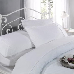 Комплект пододеяльника Dorchester Satin Stripe Cotton Rich 300 Thread Count, 260 x 220 см, белый, Super-King