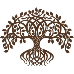 BellaMira Lifestyle Accessories Rustic Tree of Life Wall Art Metal Sign Garden Outdoor Handmade and Artisan Wall Fixings Not Included (Rotating Tree of Life)