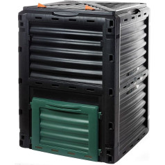 Компостер Quick Composter из прочного пластика, с откидной крышкой, 300 литров (В 83 x Ш 61 x Г 61 см), термокомпостер для компоста из садовых и кухонных от