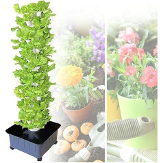 PTSZNGS GFF 45 Pod Hydroponic Tower für den Innenbereich, Hydroponischer Anbau, Kräuter mit Wasserpumpe, Netztöpfen, Obst- und Gemüse-Timer und mehr