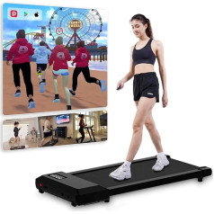 Deerrun Беговая дорожка для дома Max 136 кг, App Control Treadmill Desk с AI аккомпанементом, многопользовательские беговые дорожки с функцией гонки