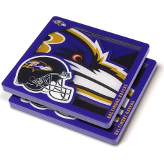 YouTheFan Baltimore Ravens Logo Series 3D Coasters Team Colours 4