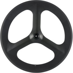 WINDBREAK BIKE Full Carbon 70 mm Tri-Spoke Wheel for Road Bike Only Front Wheel Clincher