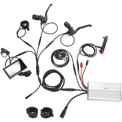 E Bike Motor Controller Kit - 36V/48V 1000W 30A Electric Bicycle Conversion Kit, Electric Motor Controller with GD06 LCD Panel, 130X Gas, 8C Sensor Brake Level