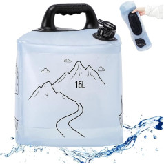 Deiris 1 x 15L складной контейнер для воды, BPA Free пластиковый контейнер для воды, пластиковое ведро для воды большой емкости с клапаном, герметичн