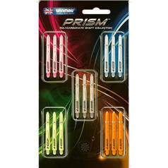 WINMAU Prism 1.0 Dart Stems, Force Grip Zone Stems, Medium 48mm, Neon Mixed Colours (5 комплектов)