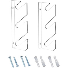 Ywmsfl 1 пара практичных держателей для скейтбордов, настенный держатель, сноуборды, презентационный стенд, прозрачный, для лонгбордов, самок