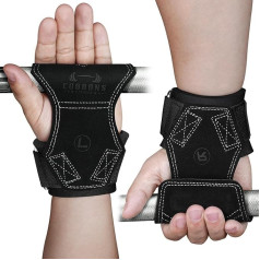 Обертывания для запястий из двухслойной кожи для тяжелой атлетики, обертывания для запястий, дедлифтов, тяжелого пауэрлифтинга и регулиру