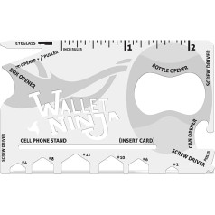 Wallet Ninja- 18 в 1 Мультиинструмент размером с кредитную карту (#1 самый продаваемый в мире) (белый)