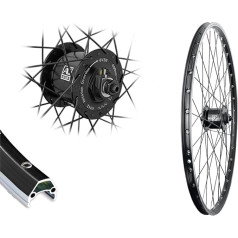 Bärwinkels переднее колесо 26 дюймов ступица Dynamo Quick Release Hollow Chamber Rim Rim Brake Black 19-559 26 Inch