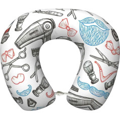 OKFSTY Парикмахерская Монохромная подушка для шеи для самолетов, взрослых, пена с памятью, подушка для шеи для путешествий, для самолета, поез