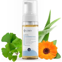 LOBEY Face Cleanser - Очищающая пенка - Очищение лица - Уход за лицом с ромашкой, алоэ вера и гинкго билоба - Натуральная косметика (150 мл)