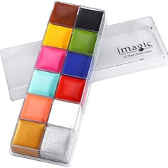Imagic Пигмент для макияжа лица, роспись по телу, различные комбинации, роспись, цвет пигмента, 12 цветов, инструмент для макияжа, масло для вспы