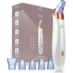 Project E Beauty Vacuum Blackhead Remover Extractor Facial Acne Pimple Pore Nose Facial Cleansing Device USB Rechargeable 3 Adjustable Suction Power & 5 Replacement Probes for Men & Women