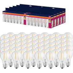 OSRAM LED Star Value A60, комплект из 60 ламп, заменяет обычные лампы 60 Вт, теплый белый (2700 K), 6,5 Вт, цоколь E27, матовое стекло, без регулировки яркости