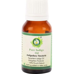 R V Essential Pure Indigo Oil 10 ml (0.338 oz) - Indigofera Tinctoria (100% чистое и натуральное) Pure Indigo Oil