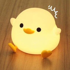 NAJILI Dodo Duck, LED Duck Night Light Children, Kawaii Silicone Nursing Light, Children's Night Light, Dimmable Rechargeable Touch Duck Lamp with 20 Minute Timer, Baby Girls, Women, Bedroom, Living