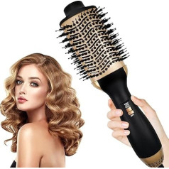 Bizcasa Hot Air Brush One-Step Ionic Hair Dryer Brush, профессиональная щетка 4-в-1 для сушки, выпрямления, стайлинга и ионного ухода, 100+ миллионов отрицательных ион