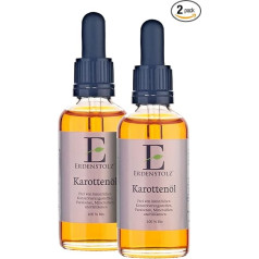 Морковное масло - Erdenstolz - 2 x 50 мл - 100% органическое масло холодного отжима - без добавок - со стеклянной пипеткой