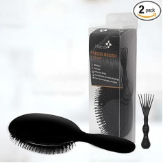 Щетка для волос Shine Enhancer Paddle - с мягкой натуральной щетиной кабана придает волосам блеск и гладкость для всех типов волос - для женщин, мужчи