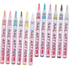 FRCOLOR 12St Nagelkunststift reiner Nagellack Aufkleber drücken Griff poliert acyllackfarbe stifte nagellack stift Nagellackstifte für Nagelkunst Stift zum Zeichnen von Nägeln Acrylfarbe