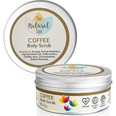 Натуральный скраб для тела The Natural Spa (2 x 200 г в упаковке) Кофейный, натуральный, без синтетических отдушек, без ореховых масел, без SLS, мягкое о