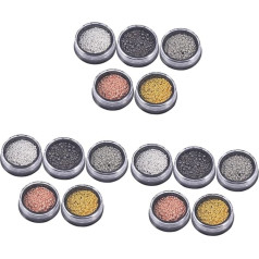 FRCOLOR 15 наборов аксессуаров для нейл-арта Грейслинг Грейси Украшение дома Nail Art Beads Nail Metal Beads Turntable Nail Art Beads Mini Nail Beads Assorted Turntable Steel Ball Decorate