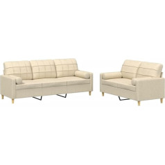 Vidaxl Комплект дивана 2 части, кресло диван с подушкой, диван для гостиной с подлокотниками, комплект дивана, дизайнерский диван, мебель для с